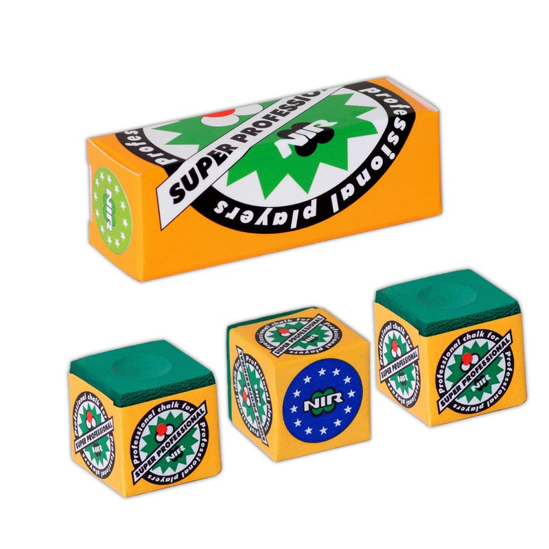 Longoni 3 pcs of Longoni NIR Super Professional Pool cue Billiard Chalk - Green - Image 1